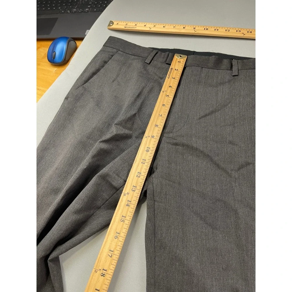 Banana Republic Tailored Slim Wool Dress Pants Mens 34x34 Gray‎ Cerruti Fabric